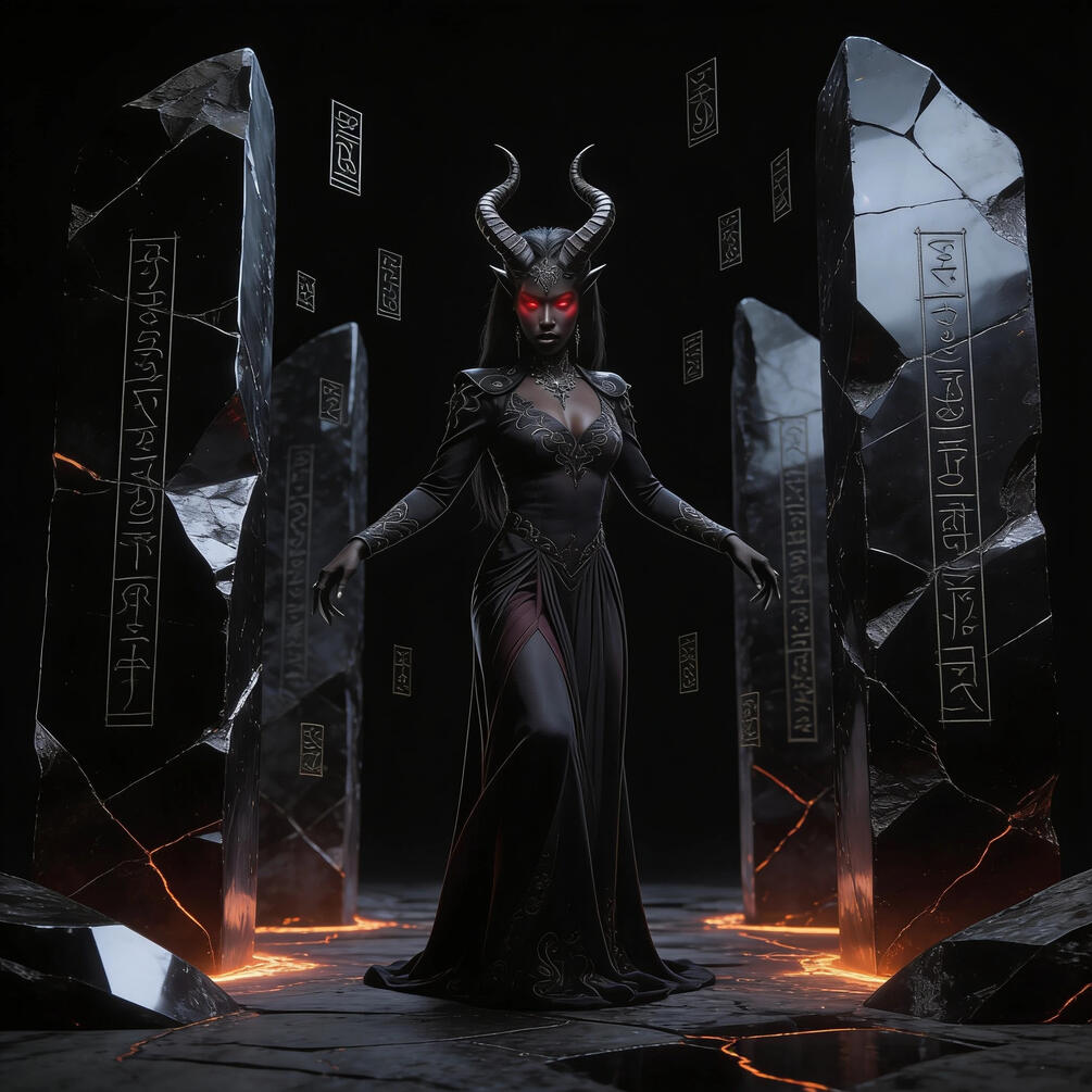 Dark Obsidian Royal Couple